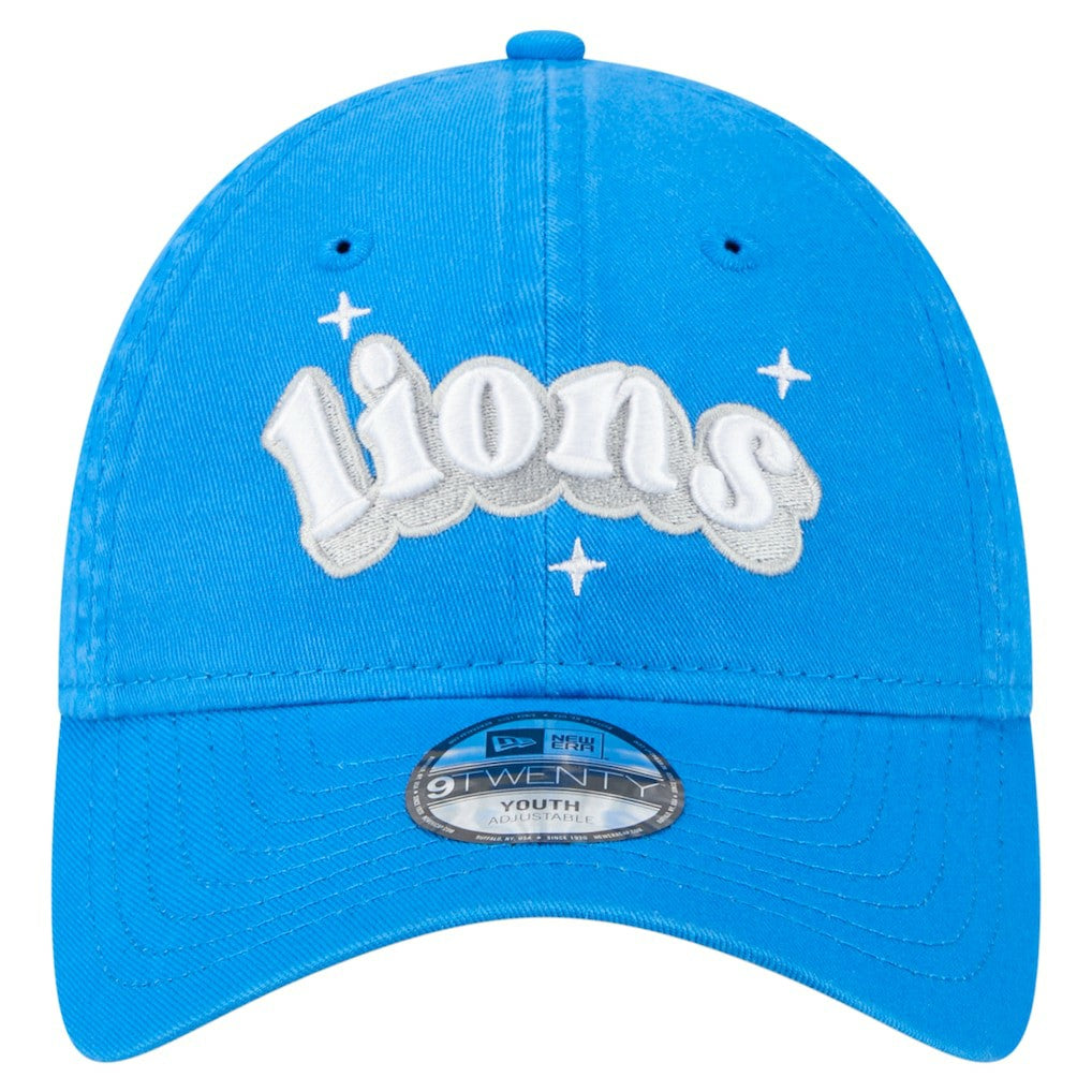Detroit Lions New Era Girls Youth Cheer 9TWENTY Adjustable Hat - Blue outlet