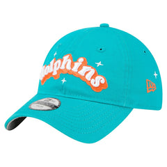 Miami Dolphins New Era Girls Youth Cheer 9TWENTY Adjustable Hat - Aqua online
