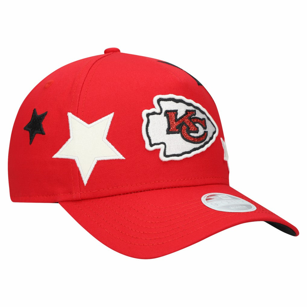 Kansas City Chiefs New Era Women's Stardom A-Frame 9FORTY Adjustable Hat - Red for sale