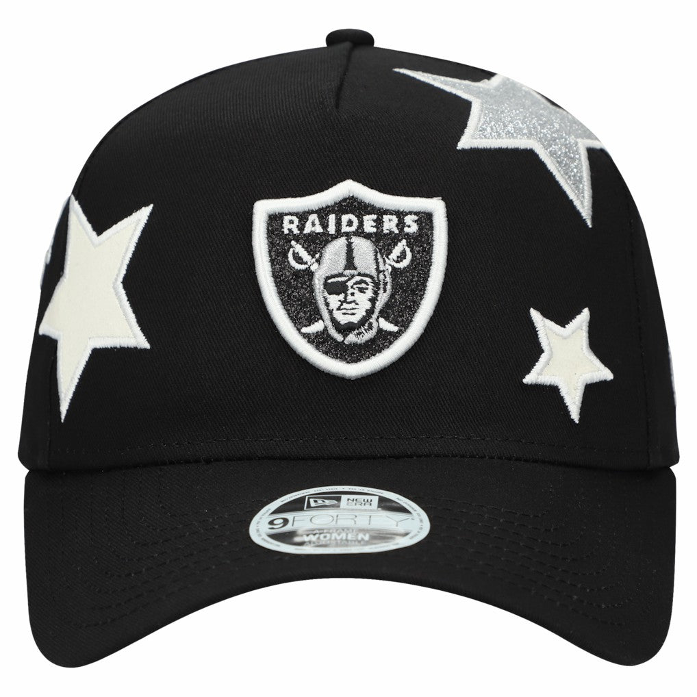 Las Vegas Raiders New Era Women's Stardom A-Frame 9FORTY Adjustable Hat - Black online