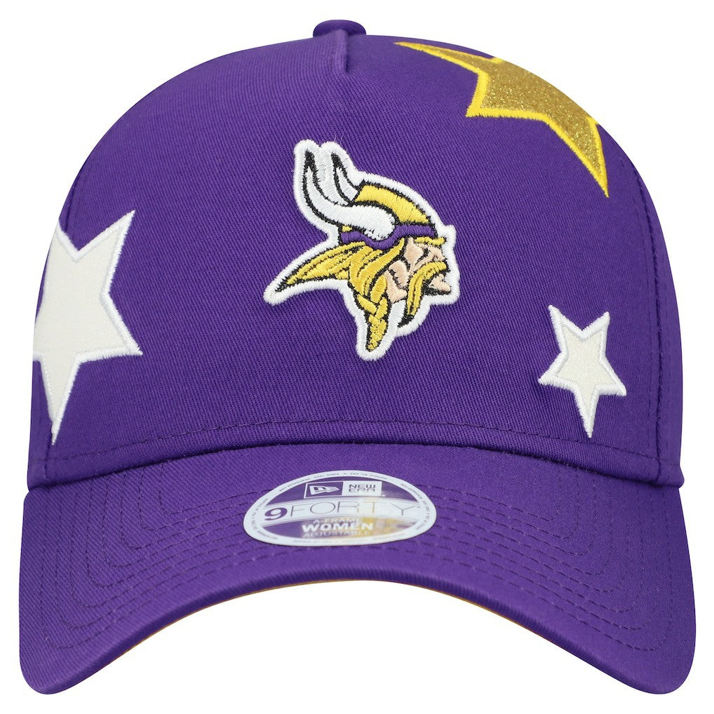 Minnesota Vikings New Era Women's Stardom A-Frame 9FORTY Adjustable Hat - Purple cheap