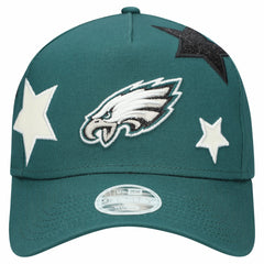 Philadelphia Eagles New Era Women's Stardom A-Frame 9FORTY Adjustable Hat - Midnight Green on sale