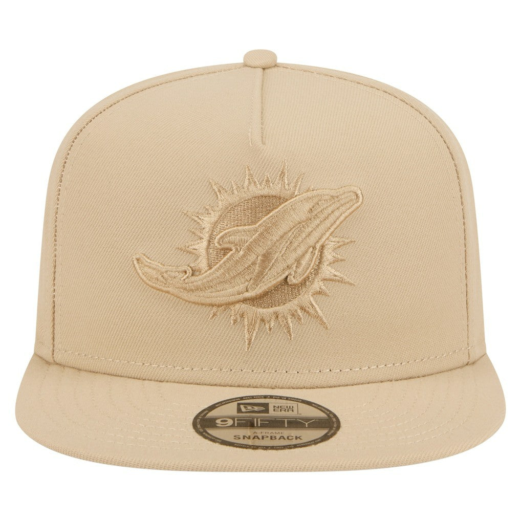 Miami Dolphins New Era Color Pack A-Frame 9FIFTY Snapback Hat - Light Beige online