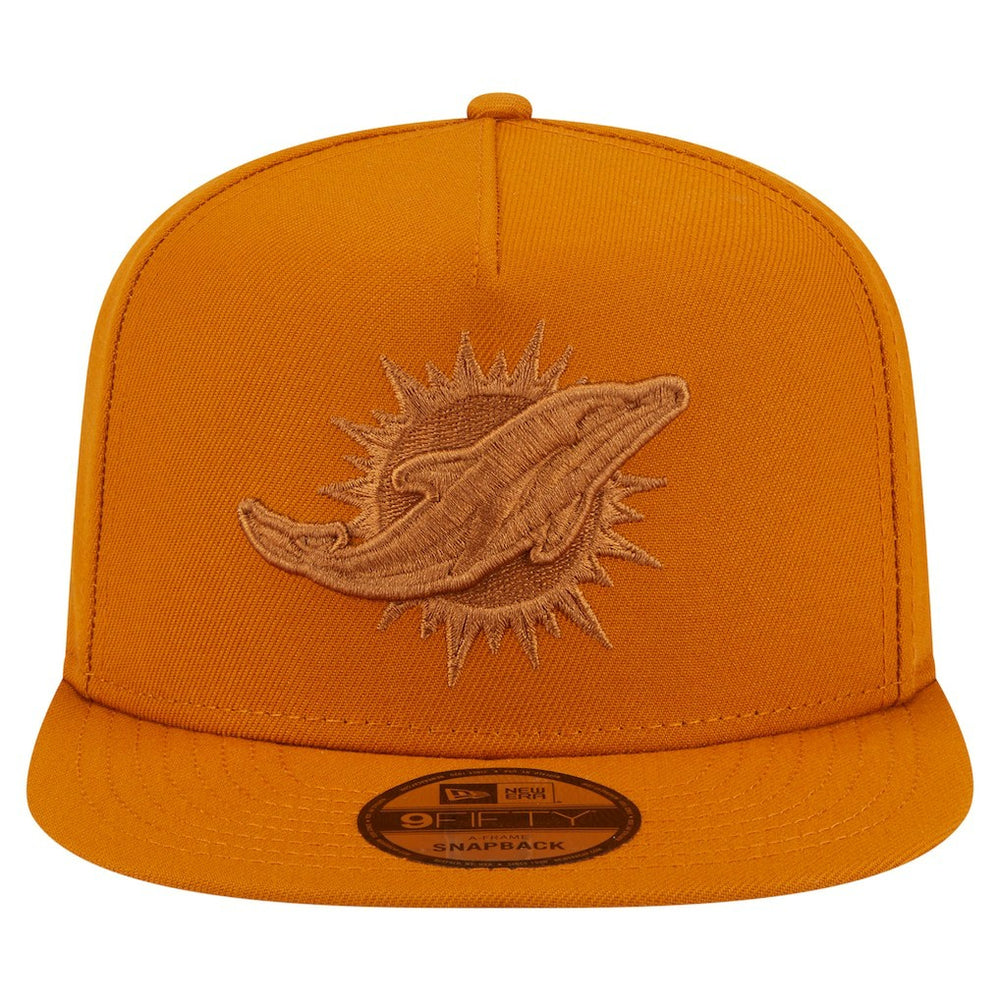 Miami Dolphins New Era Color Pack A-Frame 9FIFTY Snapback Hat - Brown sale