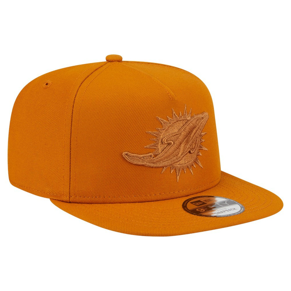 Miami Dolphins New Era Color Pack A-Frame 9FIFTY Snapback Hat - Brown sale