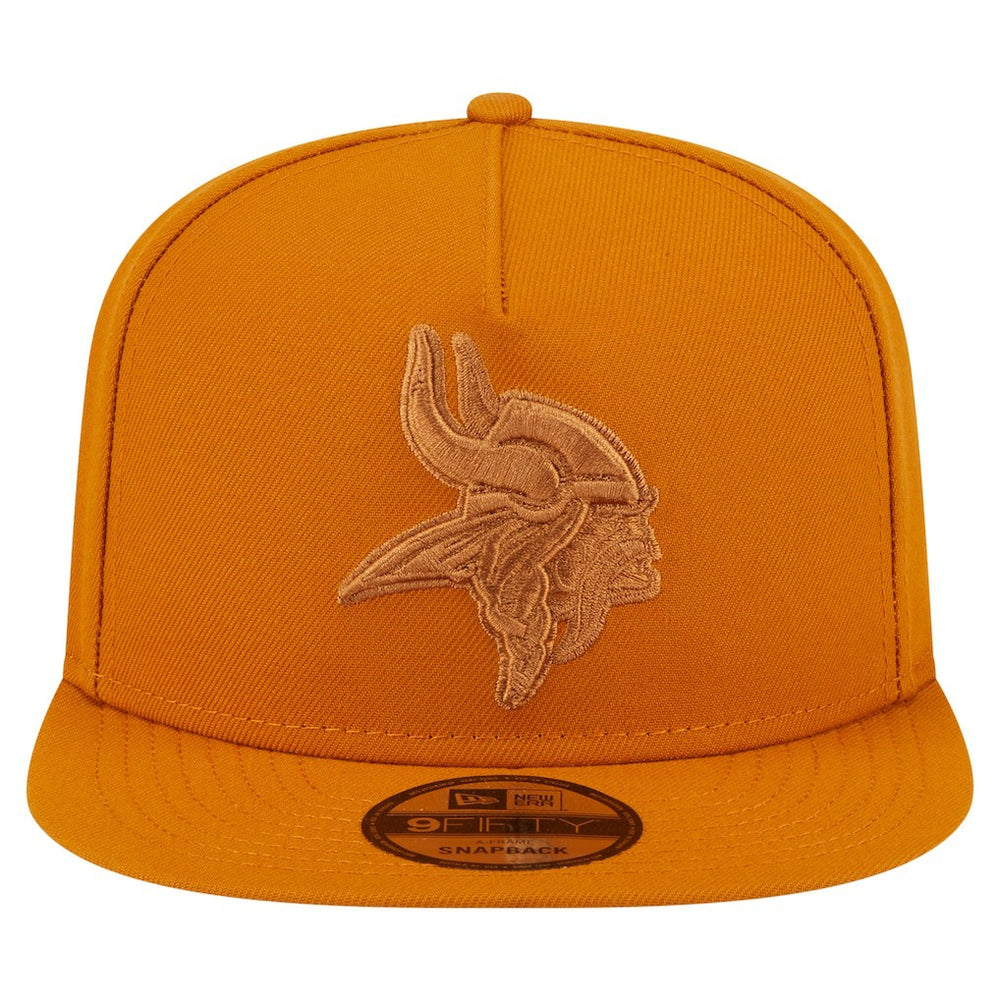 Minnesota Vikings New Era Color Pack A-Frame 9FIFTY Snapback Hat - Brown for sale