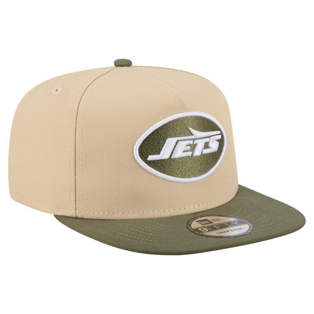 New York Jets New Era Color Pack A-Frame 9FIFTY Snapback Hat - Khaki/Olive on sale