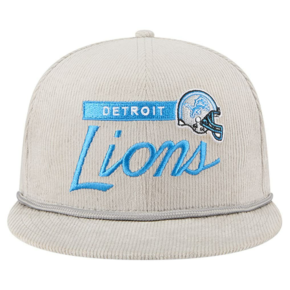 Detroit Lions New Era Cord Rope Corduroy 9FIFTY Snapback Hat - Gray for sale