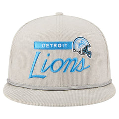 Detroit Lions New Era Cord Rope Corduroy 9FIFTY Snapback Hat - Gray for sale