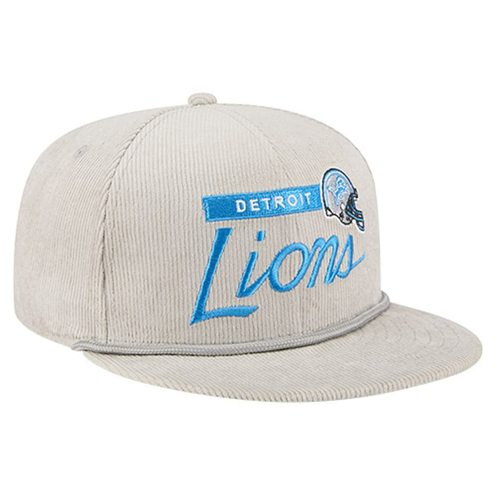 Detroit Lions New Era Cord Rope Corduroy 9FIFTY Snapback Hat - Gray for sale