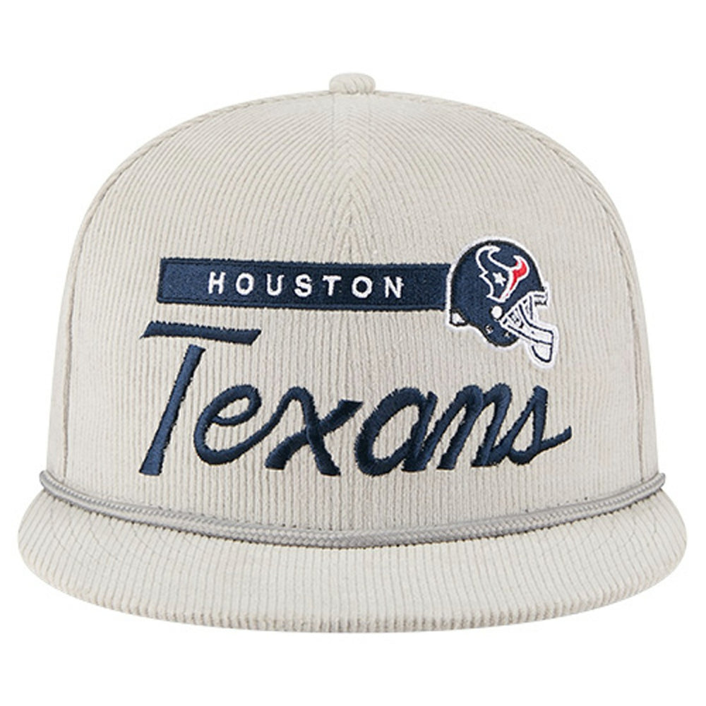 Houston Texans New Era Cord Rope Corduroy 9FIFTY Snapback Hat - Gray on sale