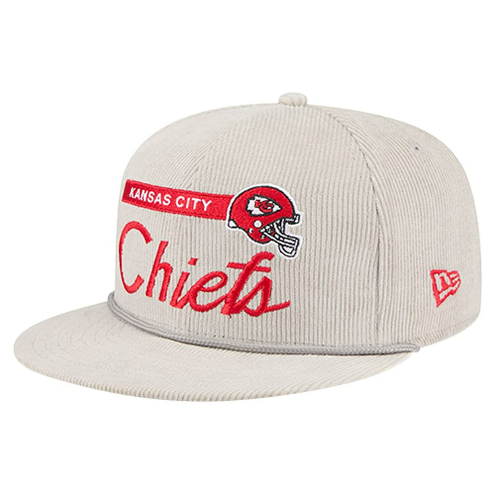Kansas City Chiefs New Era Cord Rope Corduroy 9FIFTY Snapback Hat - Gray outlet
