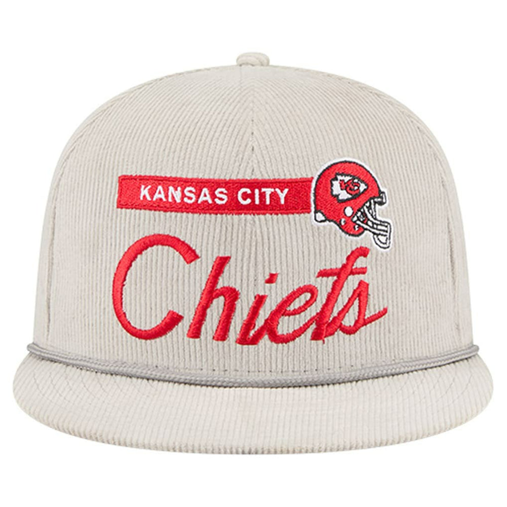 Kansas City Chiefs New Era Cord Rope Corduroy 9FIFTY Snapback Hat - Gray outlet
