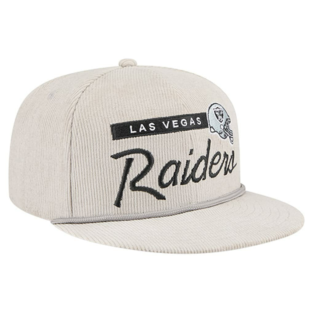 Las Vegas Raiders New Era Cord Rope Corduroy 9FIFTY Snapback Hat - Gray on sale
