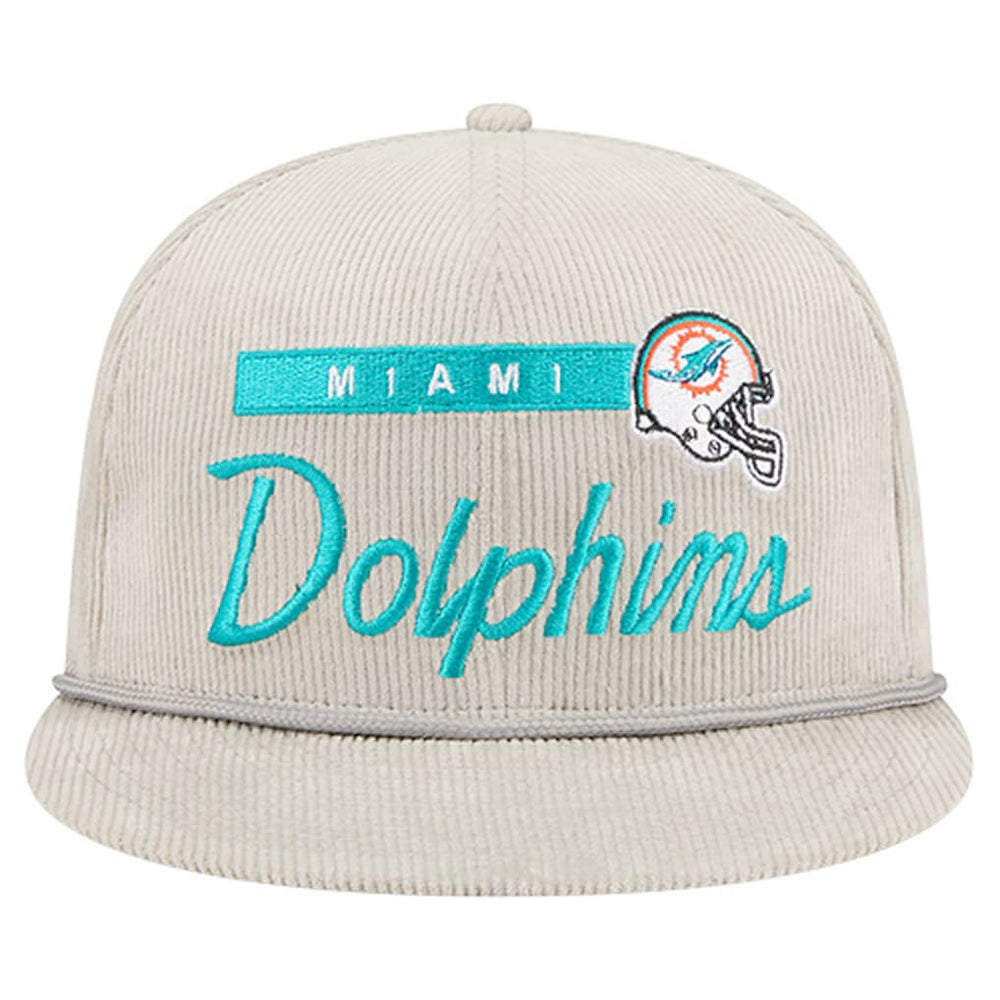 Miami Dolphins New Era Cord Rope Corduroy 9FIFTY Snapback Hat - Gray on sale