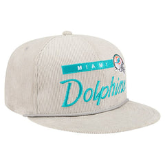 Miami Dolphins New Era Cord Rope Corduroy 9FIFTY Snapback Hat - Gray on sale