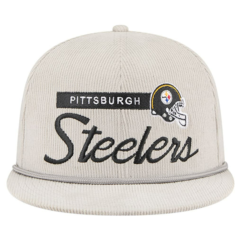 Pittsburgh Steelers New Era Cord Rope Corduroy 9FIFTY Snapback Hat - Gray cheap