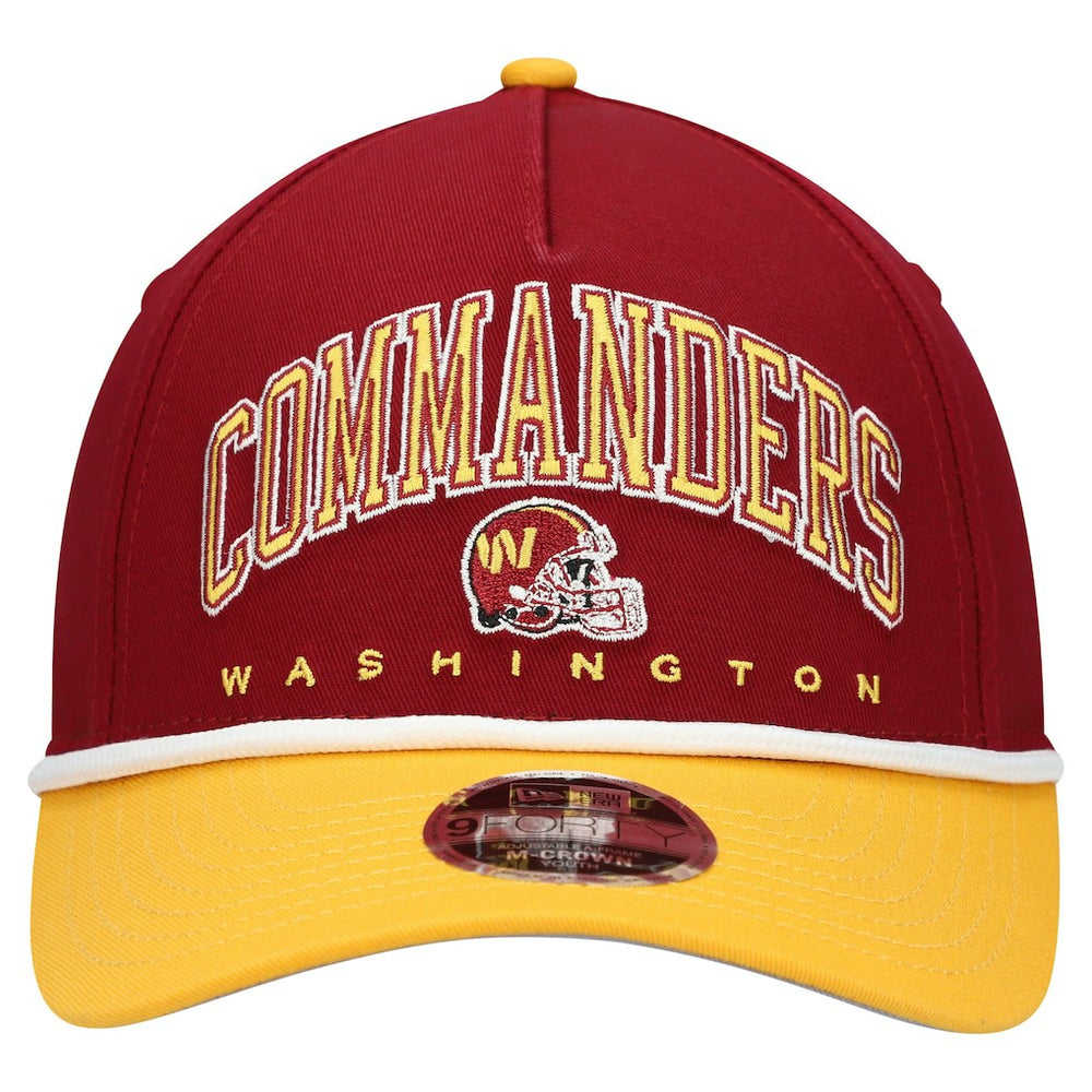 Washington Commanders New Era Youth Arch COOLERA 9FORTY A-Frame Adjustable Hat - Burgundy/Gold for sale