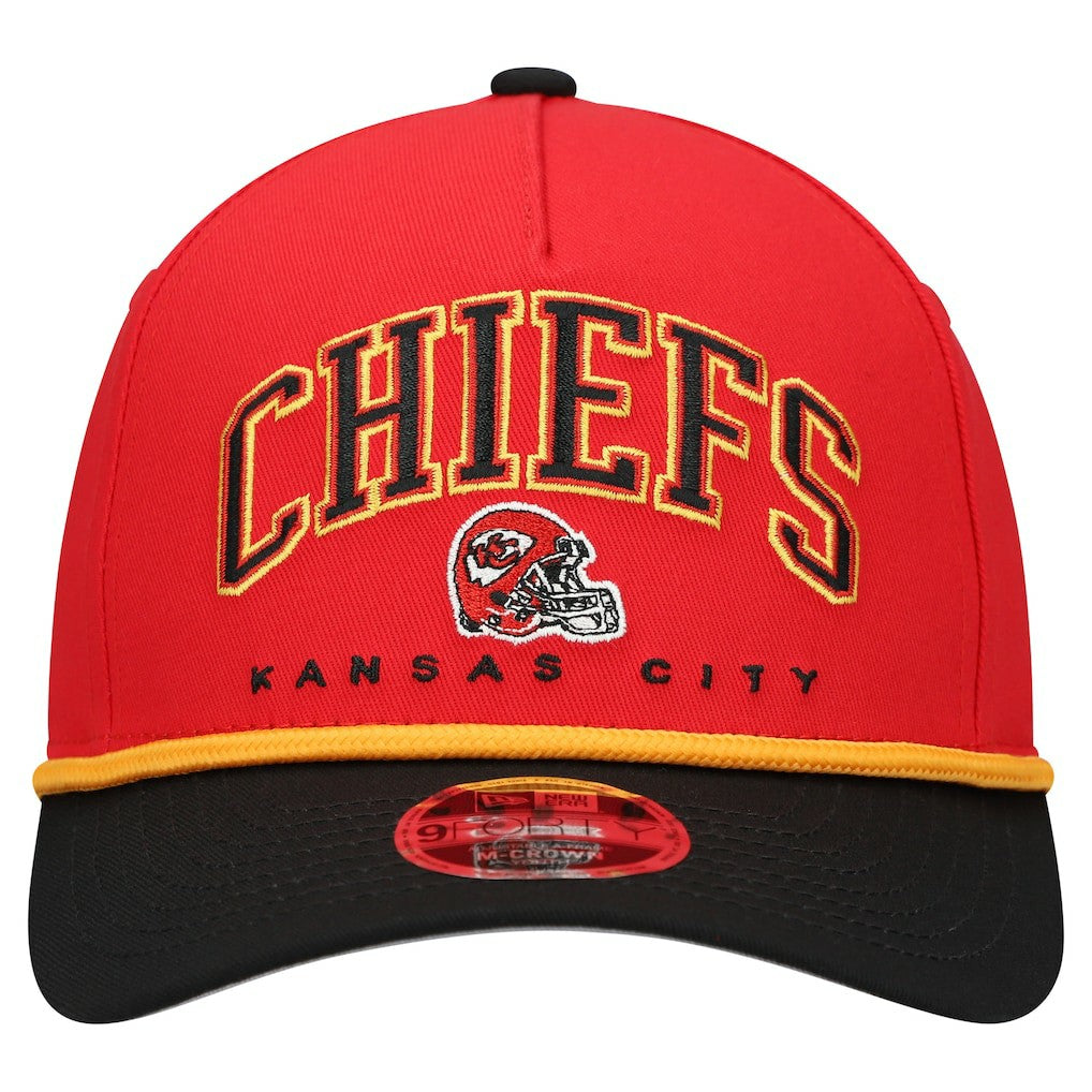 Kansas City Chiefs New Era Youth Arch COOLERA 9FORTY A-Frame Adjustable Hat - Red/Black outlet