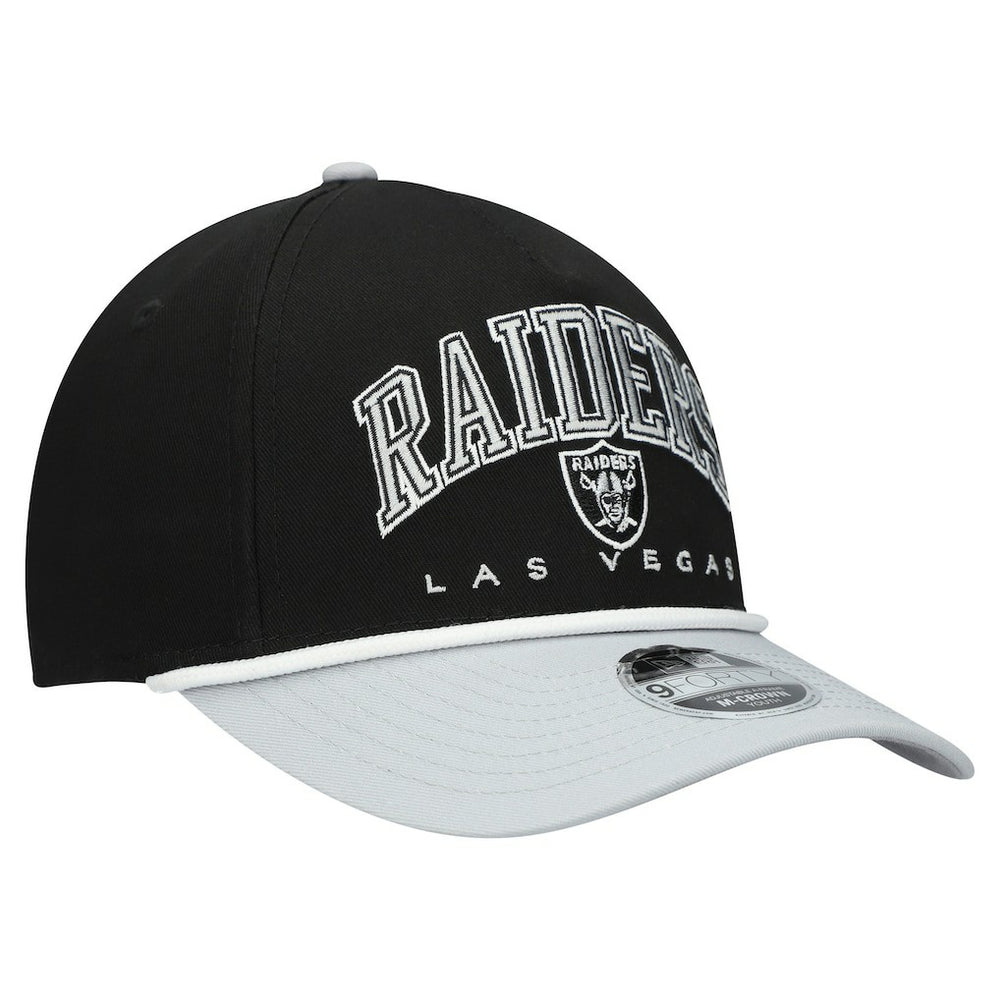 Las Vegas Raiders New Era Youth Arch COOLERA 9FORTY A-Frame Adjustable Hat - Black/Silver on sale