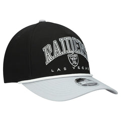 Las Vegas Raiders New Era Youth Arch COOLERA 9FORTY A-Frame Adjustable Hat - Black/Silver on sale