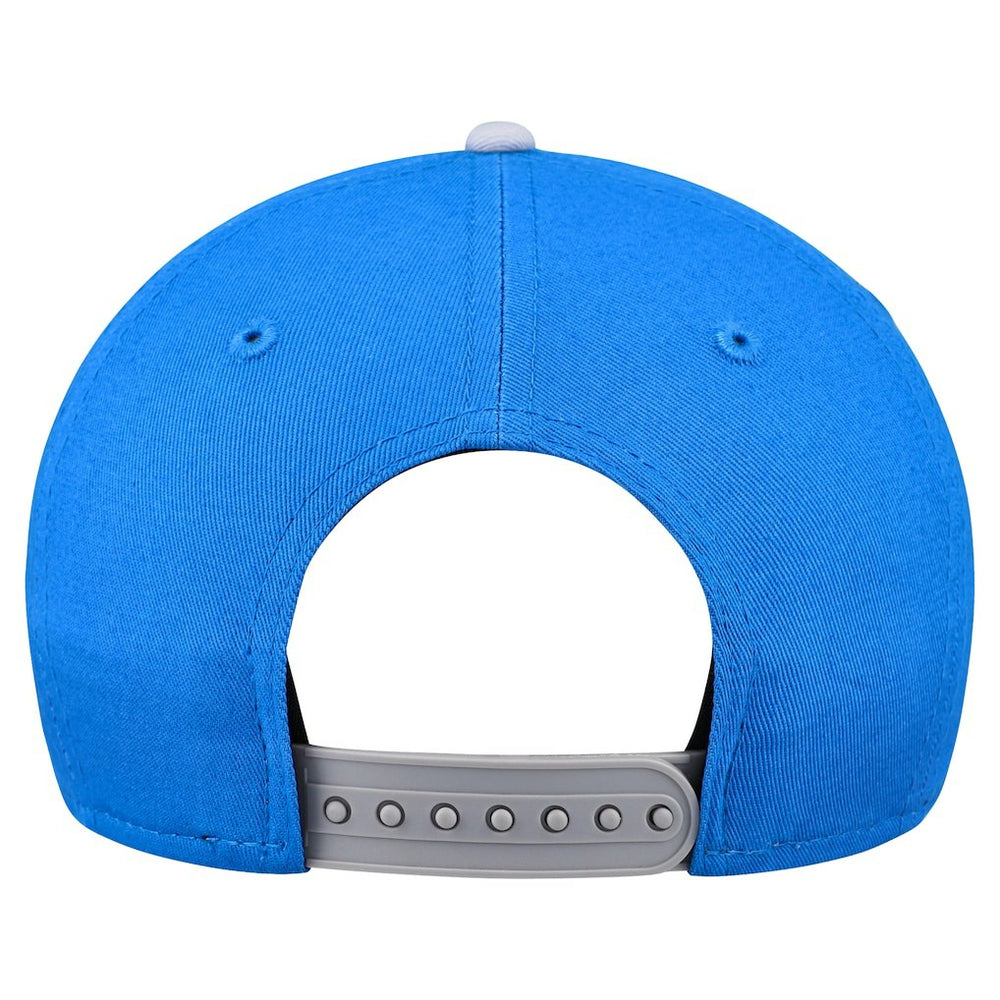 Detroit Lions New Era Youth Arch COOLERA 9FORTY A-Frame Adjustable Hat - Blue/Gray discount