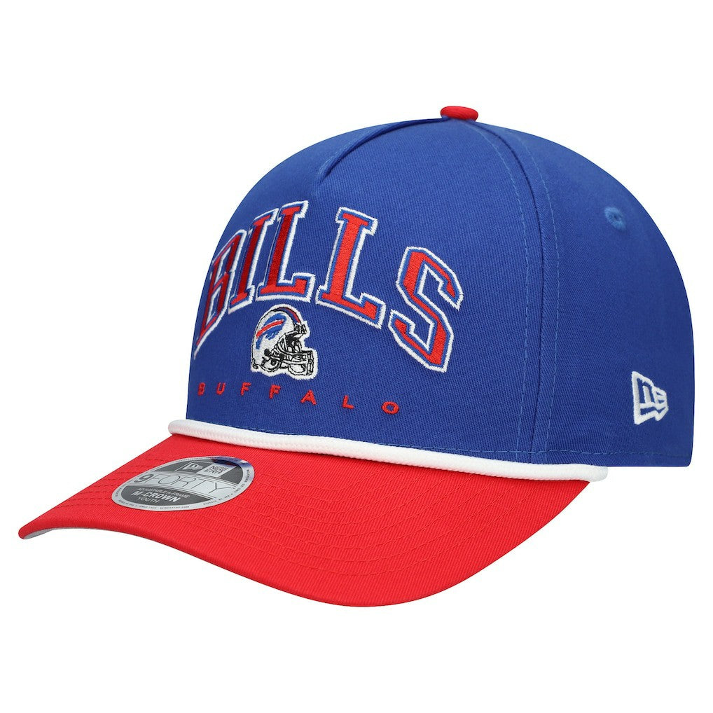 Buffalo Bills New Era Youth Arch COOLERA 9FORTY A-Frame Adjustable Hat - Royal/Red cheap