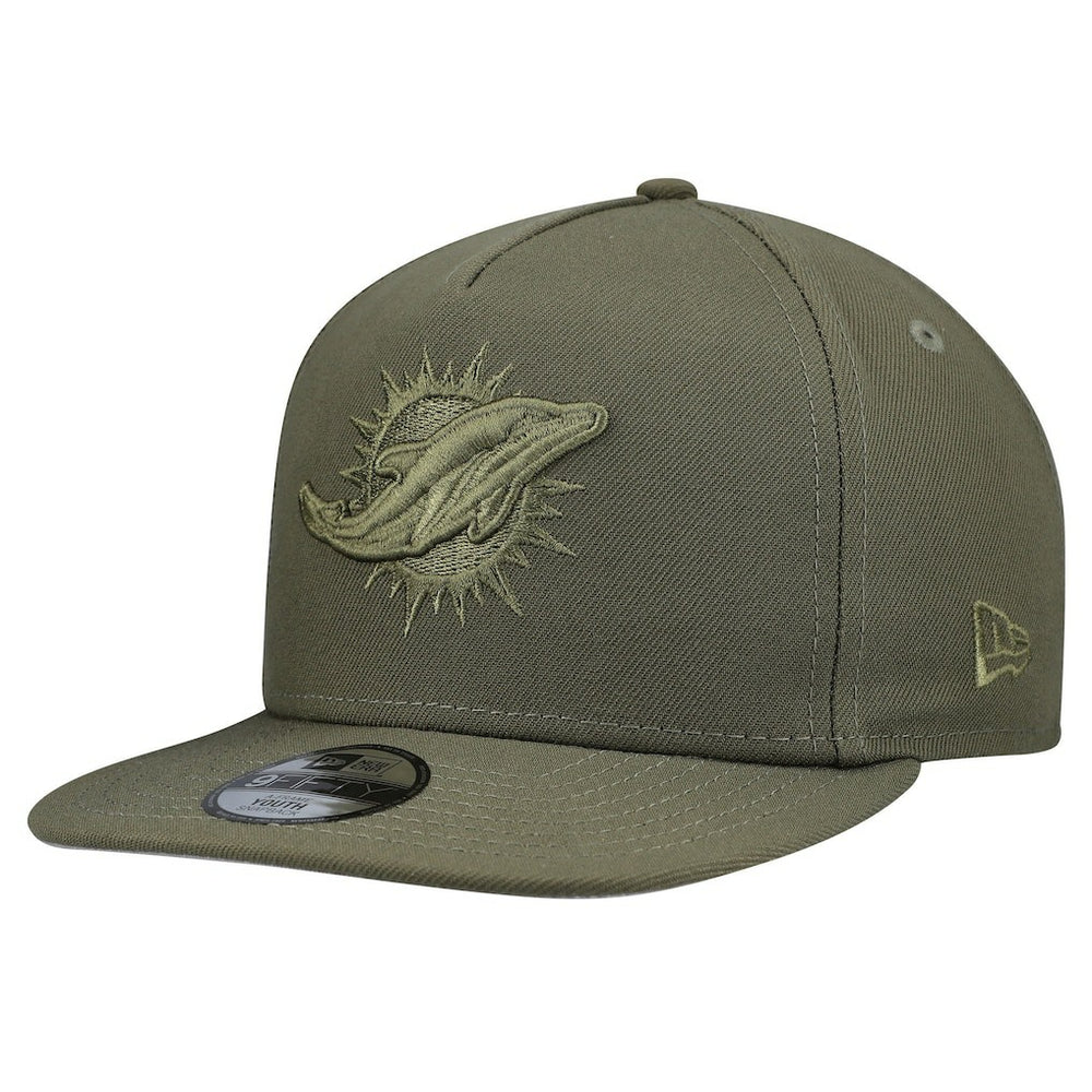 Miami Dolphins New Era Youth Color Pack A-Frame 9FIFTY Snapback Hat - Olive cheap