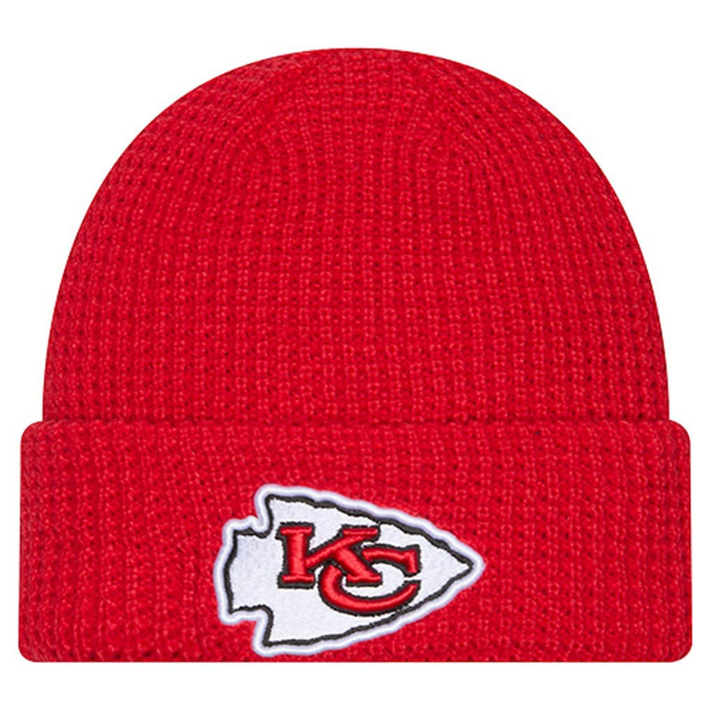 Kansas City Chiefs New Era Youth Waffle Cuffed Knit Hat - Red outlet
