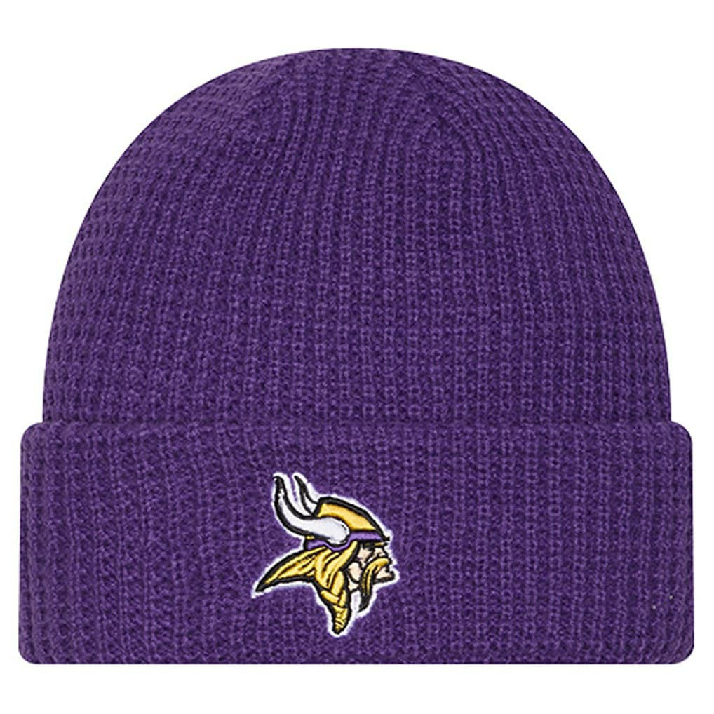 Minnesota Vikings New Era Youth Waffle Cuffed Knit Hat - Purple discount