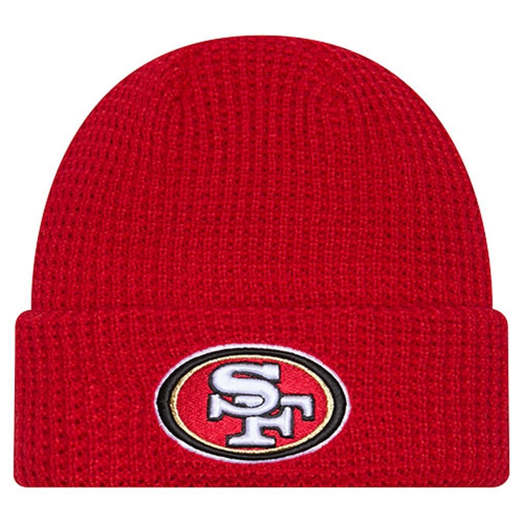 San Francisco 49ers New Era Youth Waffle Cuffed Knit Hat - Scarlet for sale