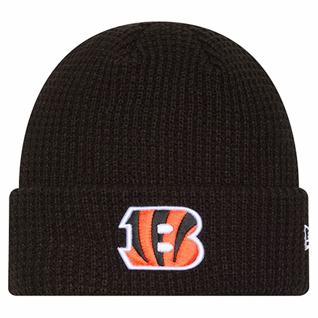 Cincinnati Bengals New Era Youth Waffle Cuffed Knit Hat - Black outlet