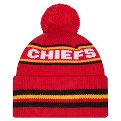 Kansas City Chiefs New Era Youth Classic Cuffed Knit Hat with Pom - Red cheap