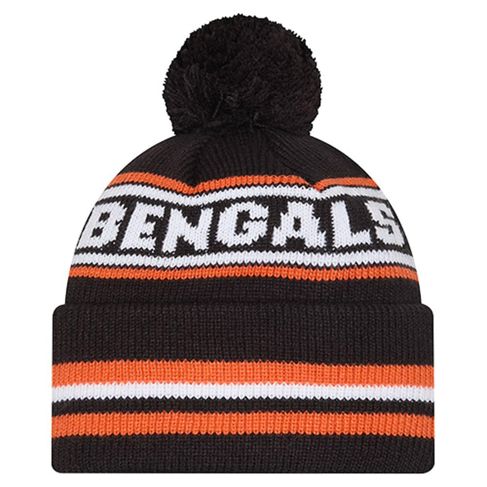 Cincinnati Bengals New Era Youth Classic Cuffed Knit Hat with Pom - Black cheap