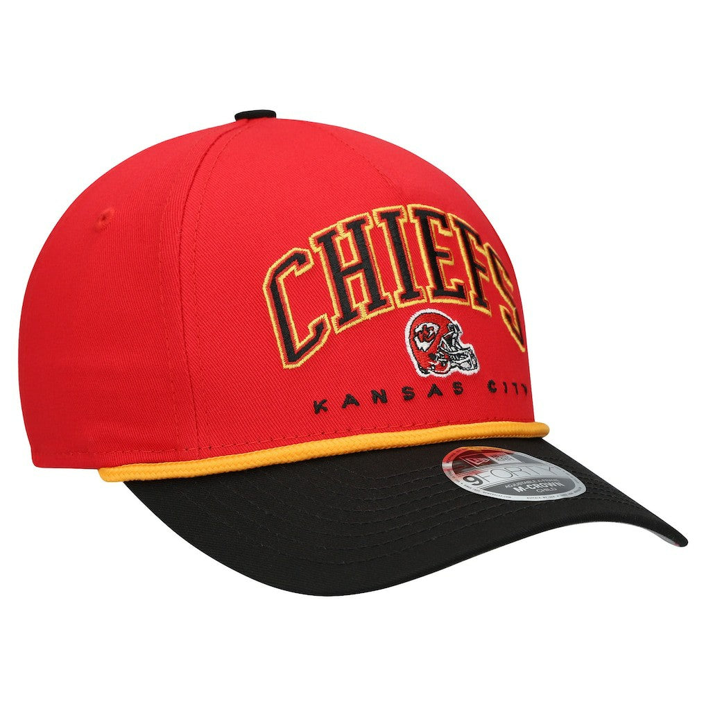 Kansas City Chiefs New Era Preschool Arch COOLERA 9FORTY A-Frame M-Crown Adjustable Hat - Red/Black outlet