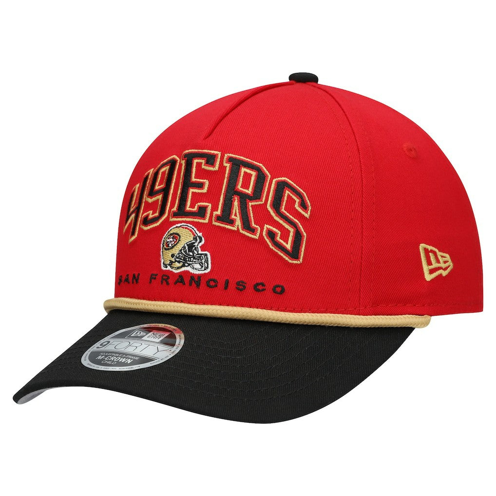 San Francisco 49ers New Era Preschool Arch COOLERA 9FORTY A-Frame M-Crown Adjustable Hat - Scarlet/Gold sale