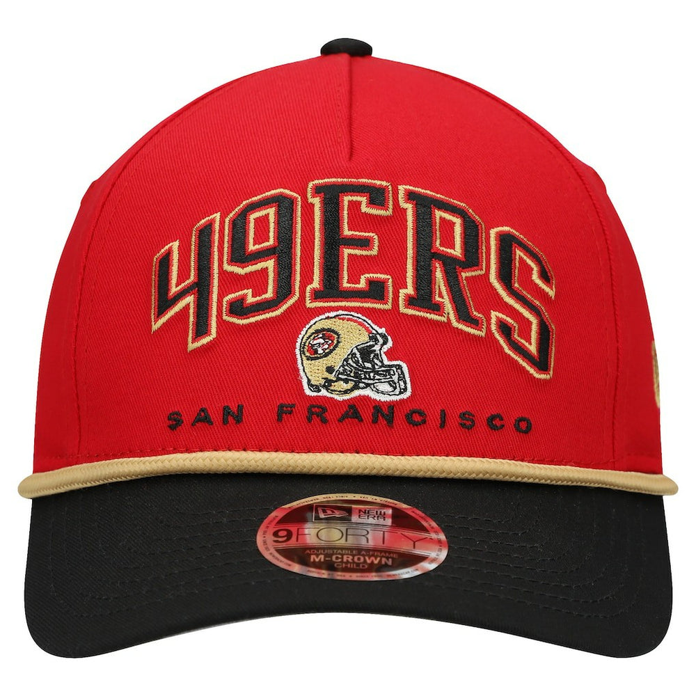 San Francisco 49ers New Era Preschool Arch COOLERA 9FORTY A-Frame M-Crown Adjustable Hat - Scarlet/Gold sale