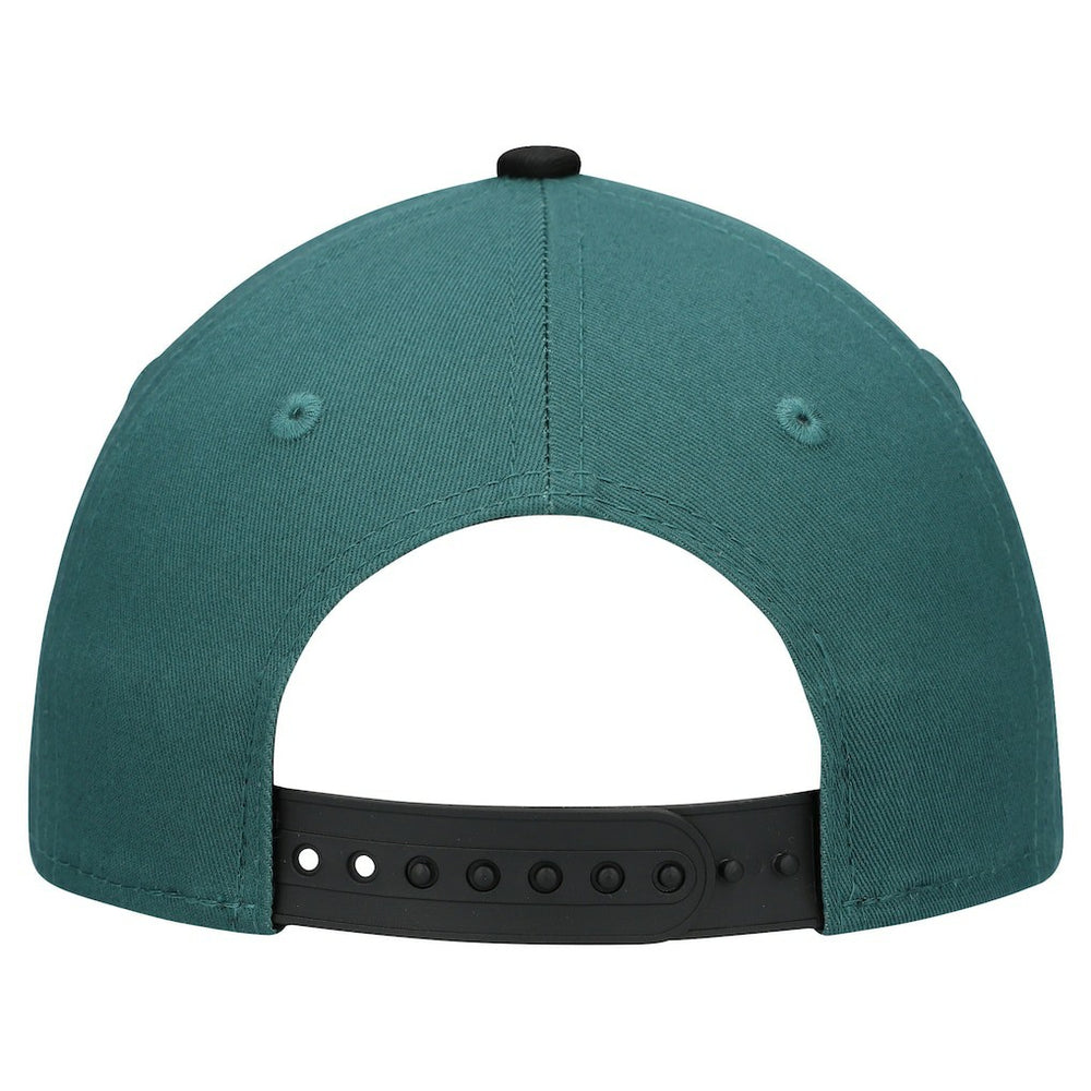 Philadelphia Eagles New Era Preschool Arch COOLERA 9FORTY A-Frame M-Crown Adjustable Hat - Green/Black for sale
