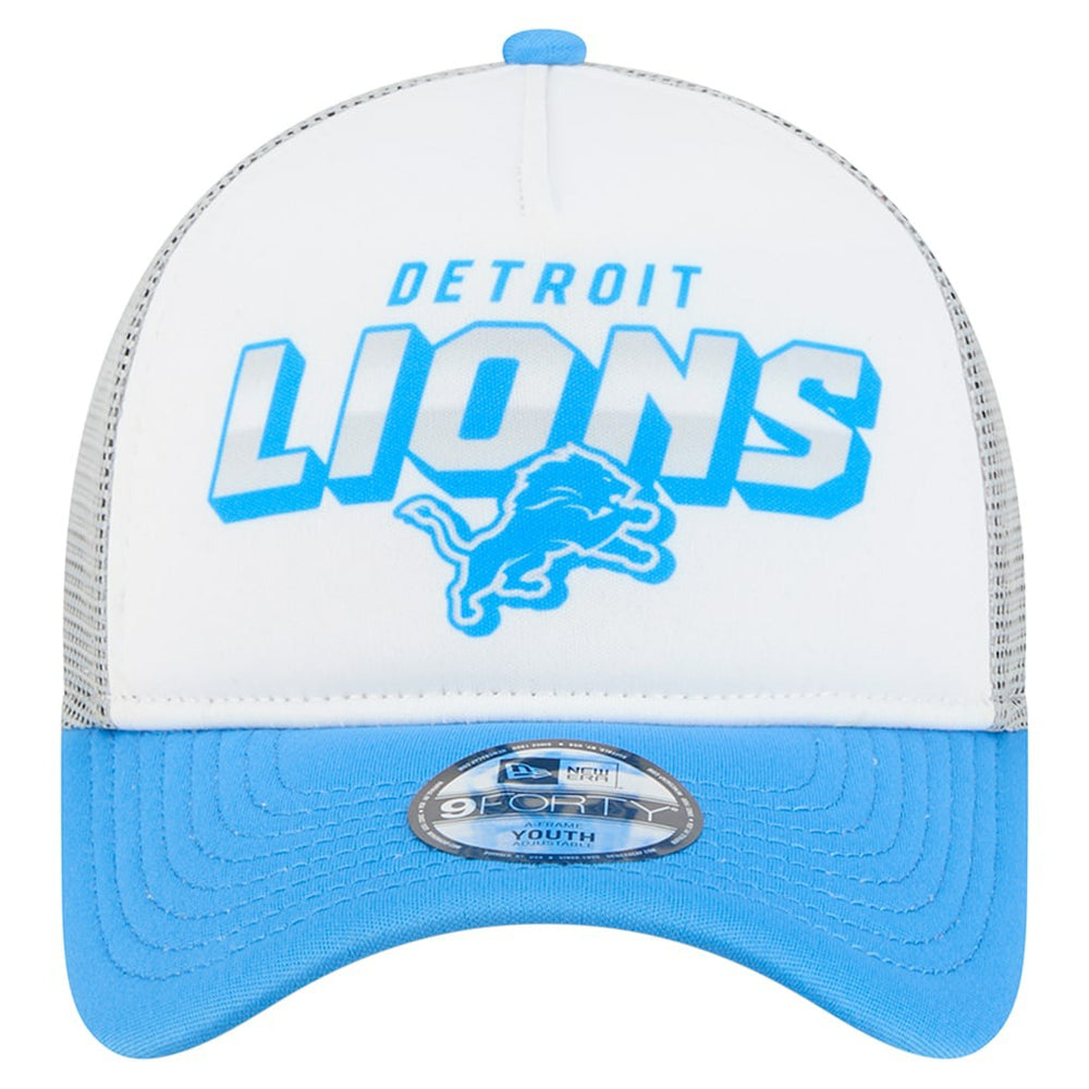 Detroit Lions New Era Preschool 9FORTY A-Frame Adjustable Hat - White discount