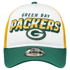 Green Bay Packers New Era Preschool 9FORTY A-Frame Adjustable Hat - White outlet