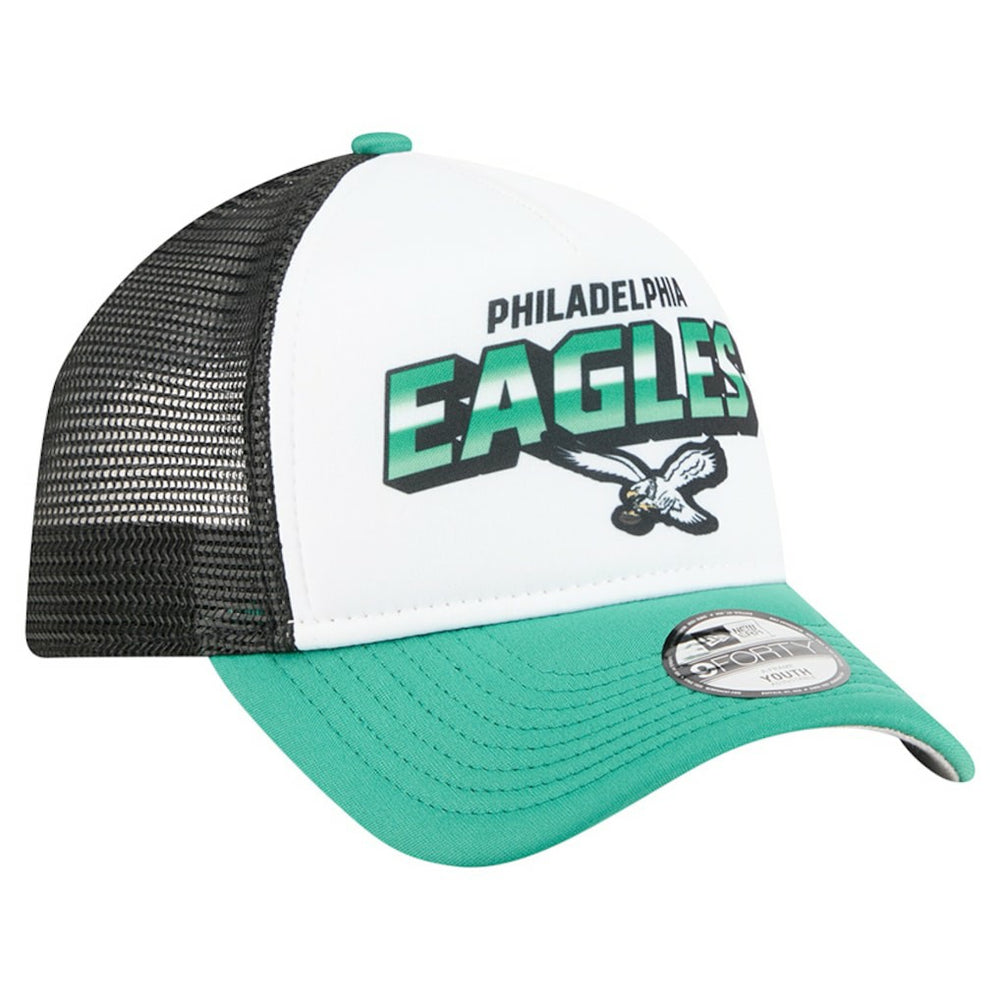 Philadelphia Eagles New Era Preschool 9FORTY A-Frame Adjustable Hat - White online