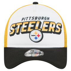 Pittsburgh Steelers New Era Preschool 9FORTY A-Frame Adjustable Hat - White for sale