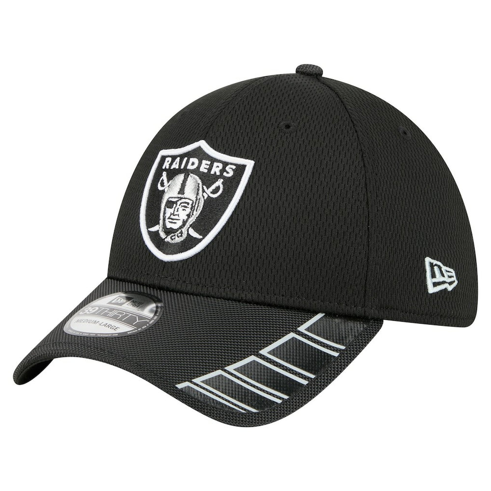 Las Vegas Raiders New Era Visor Hit 39THIRTY Flex Hat - Black discount