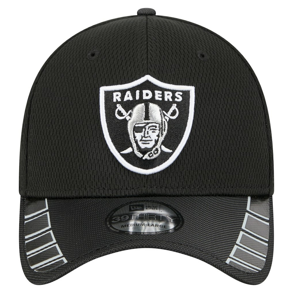 Las Vegas Raiders New Era Visor Hit 39THIRTY Flex Hat - Black discount