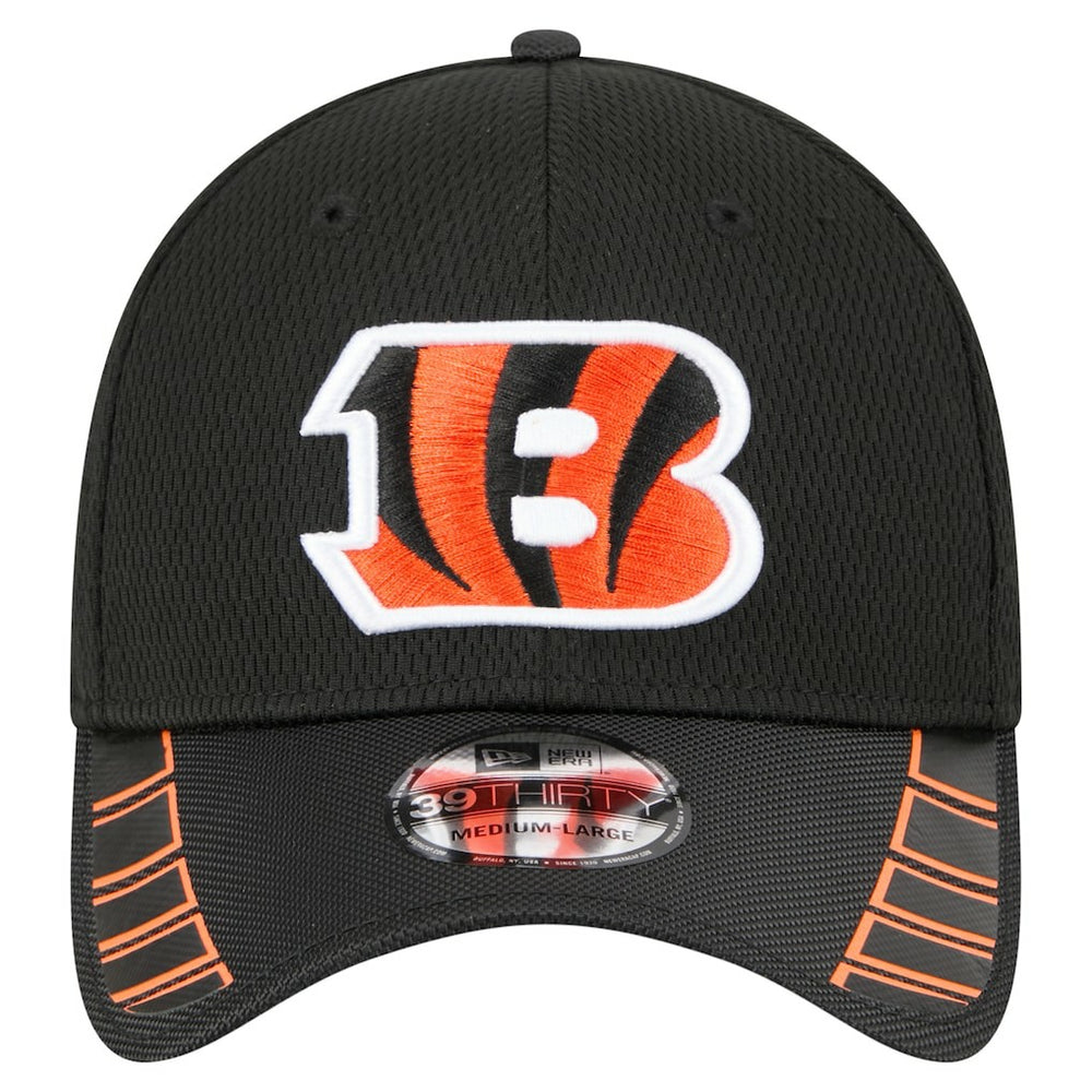 Cincinnati Bengals New Era Visor Hit 39THIRTY Flex Hat - Black sale