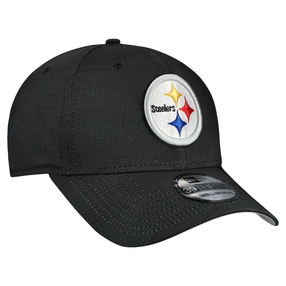 Pittsburgh Steelers New Era Tonal Camo 39THIRTY Stretch Fit Hat - Black on sale