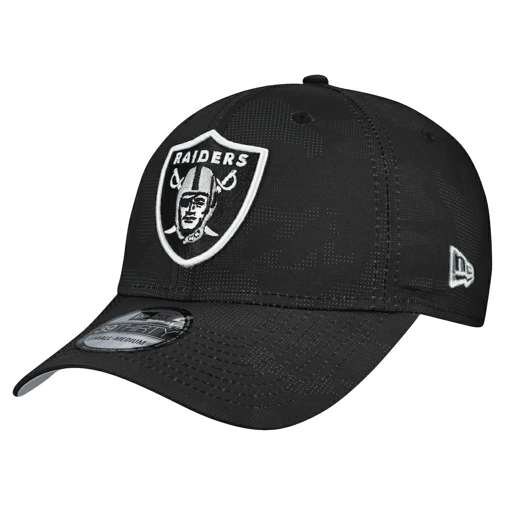 Las Vegas Raiders New Era Tonal Camo 39THIRTY Stretch Fit Hat - Black sale