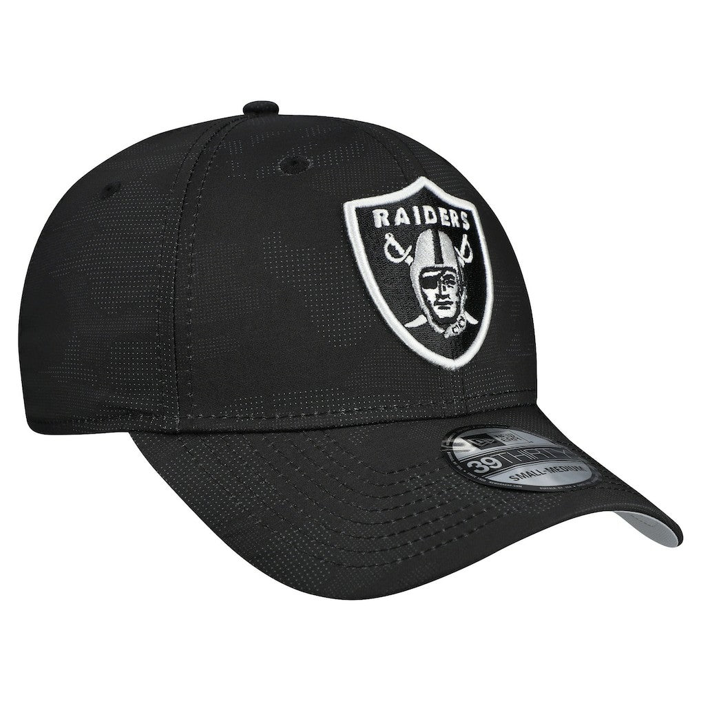 Las Vegas Raiders New Era Tonal Camo 39THIRTY Stretch Fit Hat - Black sale