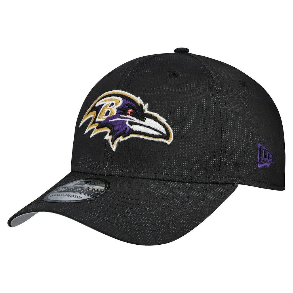 Baltimore Ravens New Era Tonal Camo 39THIRTY Stretch Fit Hat - Black for sale