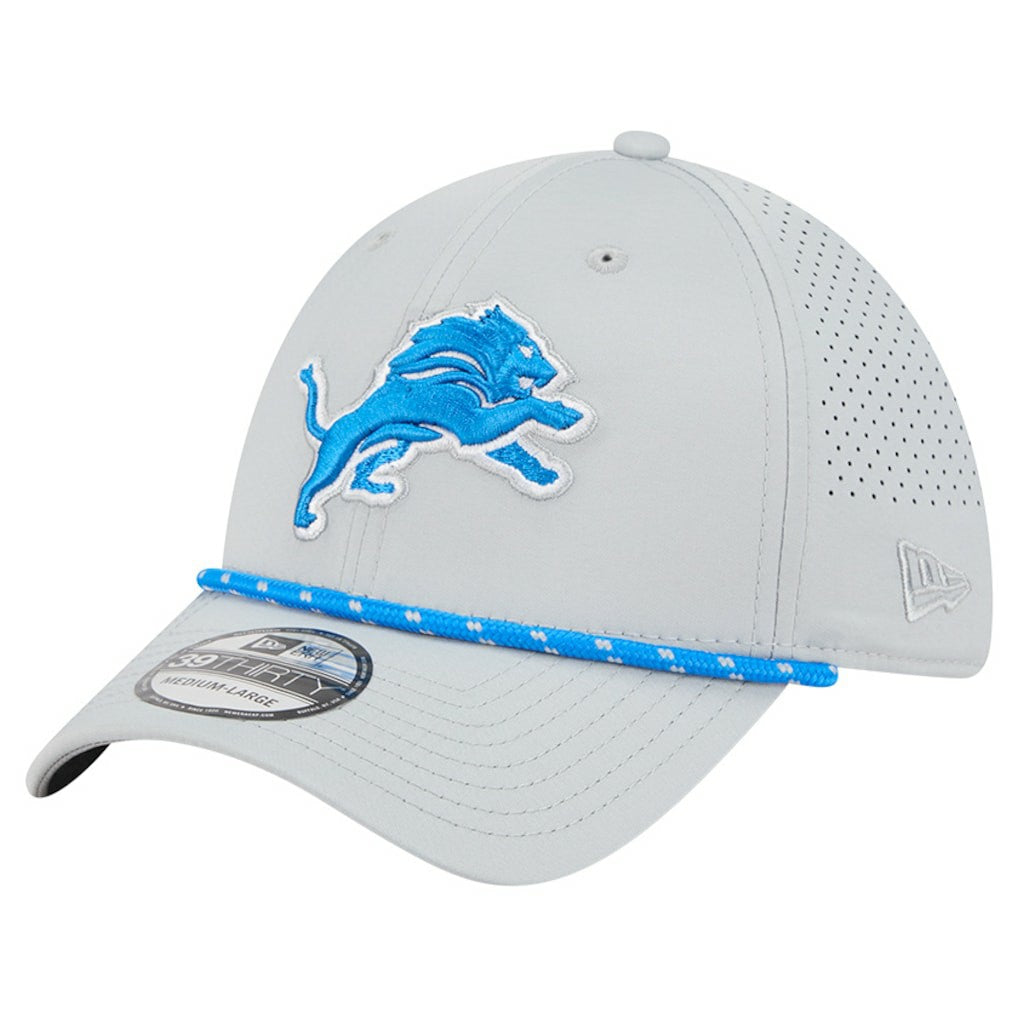 Detroit Lions New Era Perforated 39THIRTY Flex Hat - Blue discount